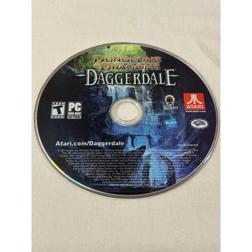 Dungeons Dragons Daggerdale PC DVD ROM Game Atari Bedlam Online Interaction Teen